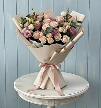 Букет цветов из:  Розы и Лизиантусы #REPLACE_PRED# Алапаевске
