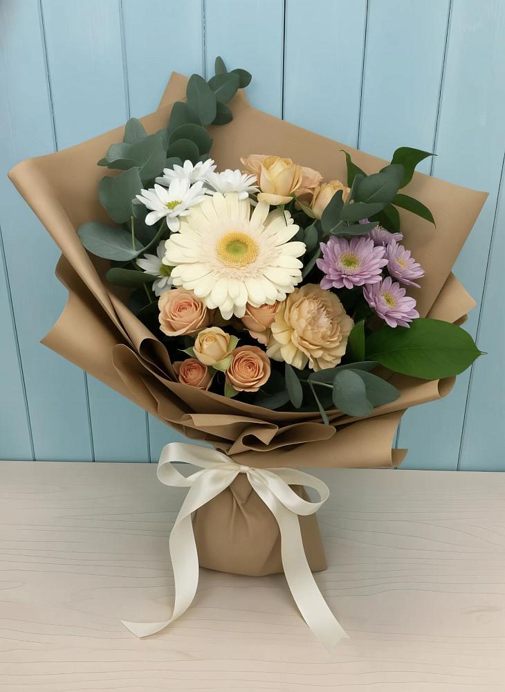 Букет цветов из: Герберы и Хризантемы в Алапаевске