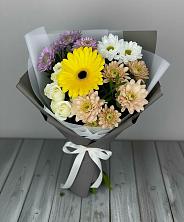 Букет цветов из:  Розы, Герберы и Хризантемы в Алапаевске