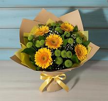 Букет цветов из:  Герберы и Хризантемы в Алапаевске